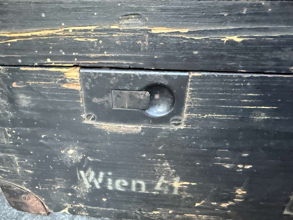 WWII German Wien 41 Mine Detector Transport Box Wooden Pioneer  Reenactment-img-4