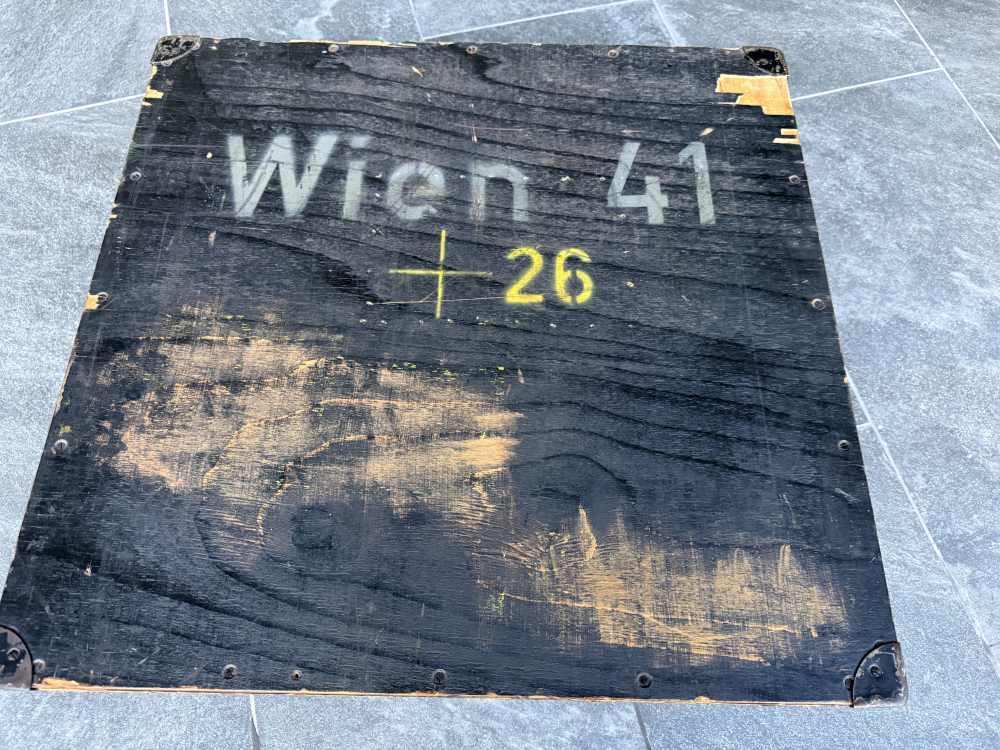 WWII German Wien 41 Mine Detector Transport Box Wooden Pioneer  Reenactment-img-5