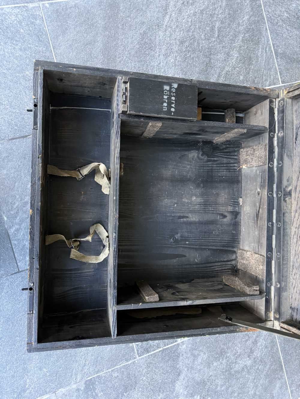 WWII German Wien 41 Mine Detector Transport Box Wooden Pioneer  Reenactment-img-7