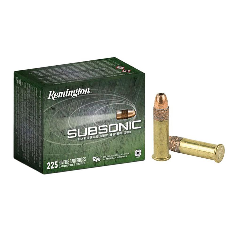 Remington Subsonic Rimfire Ammunition .22 LR 40 gr. HP 1050 fps 225/ct-img-0