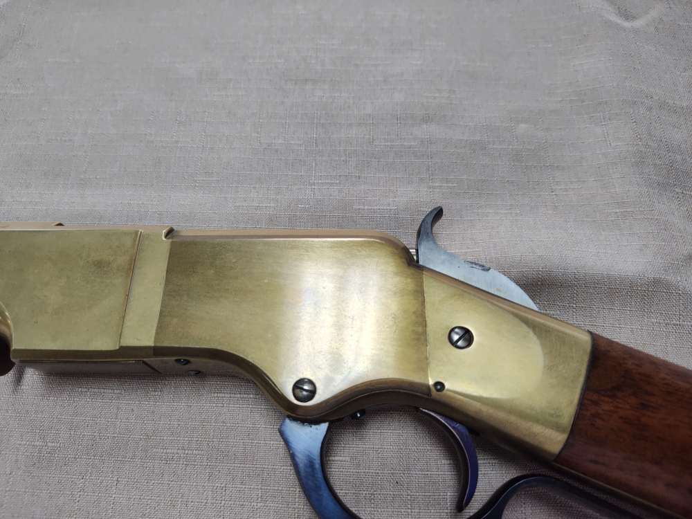 1860 Henry Brass Patent Rifle by A. Uberti for Allen Arms Co. Cal. 44-40!-img-12