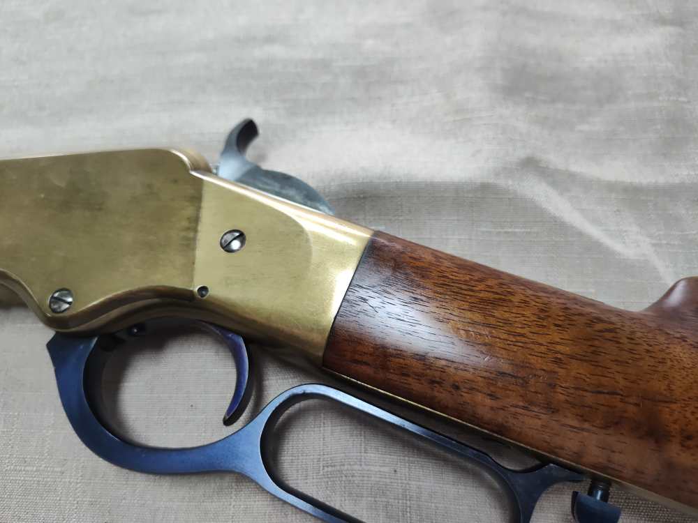 1860 Henry Brass Patent Rifle by A. Uberti for Allen Arms Co. Cal. 44-40!-img-14