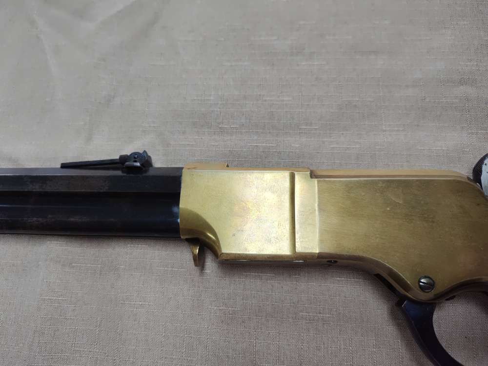 1860 Henry Brass Patent Rifle by A. Uberti for Allen Arms Co. Cal. 44-40!-img-10