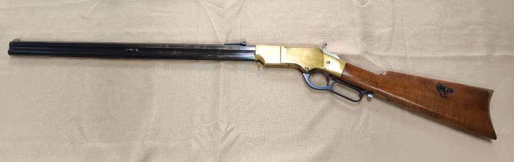 1860 Henry Brass Patent Rifle by A. Uberti for Allen Arms Co. Cal. 44-40!-img-0