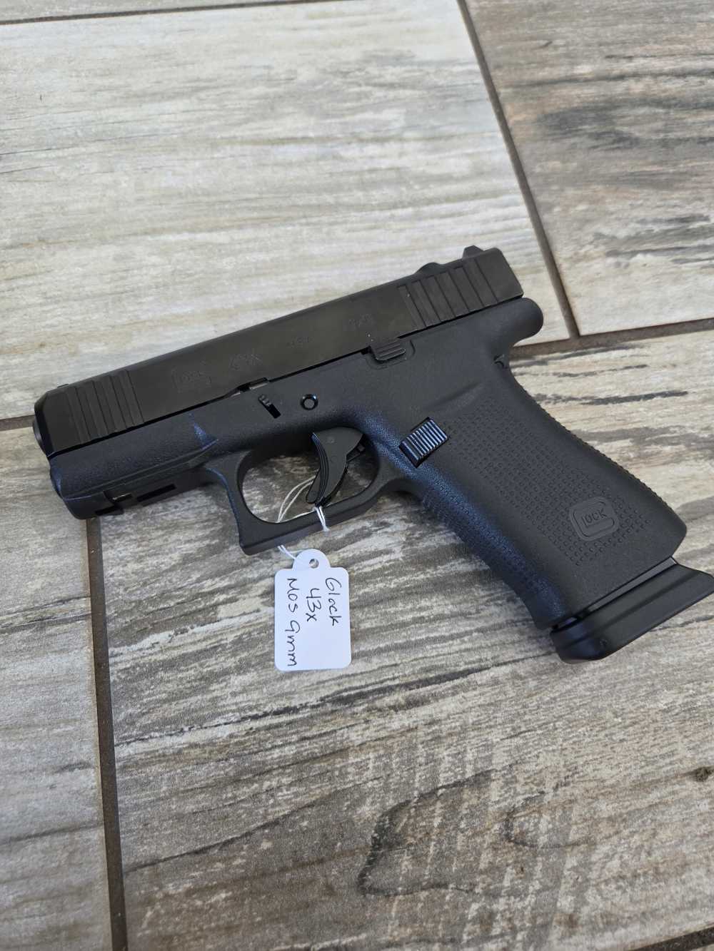 Glock 43X MOS Pistol 9mm 3.41" Black 2x 15rd Mags NEW UX4350203FRMOS-img-1