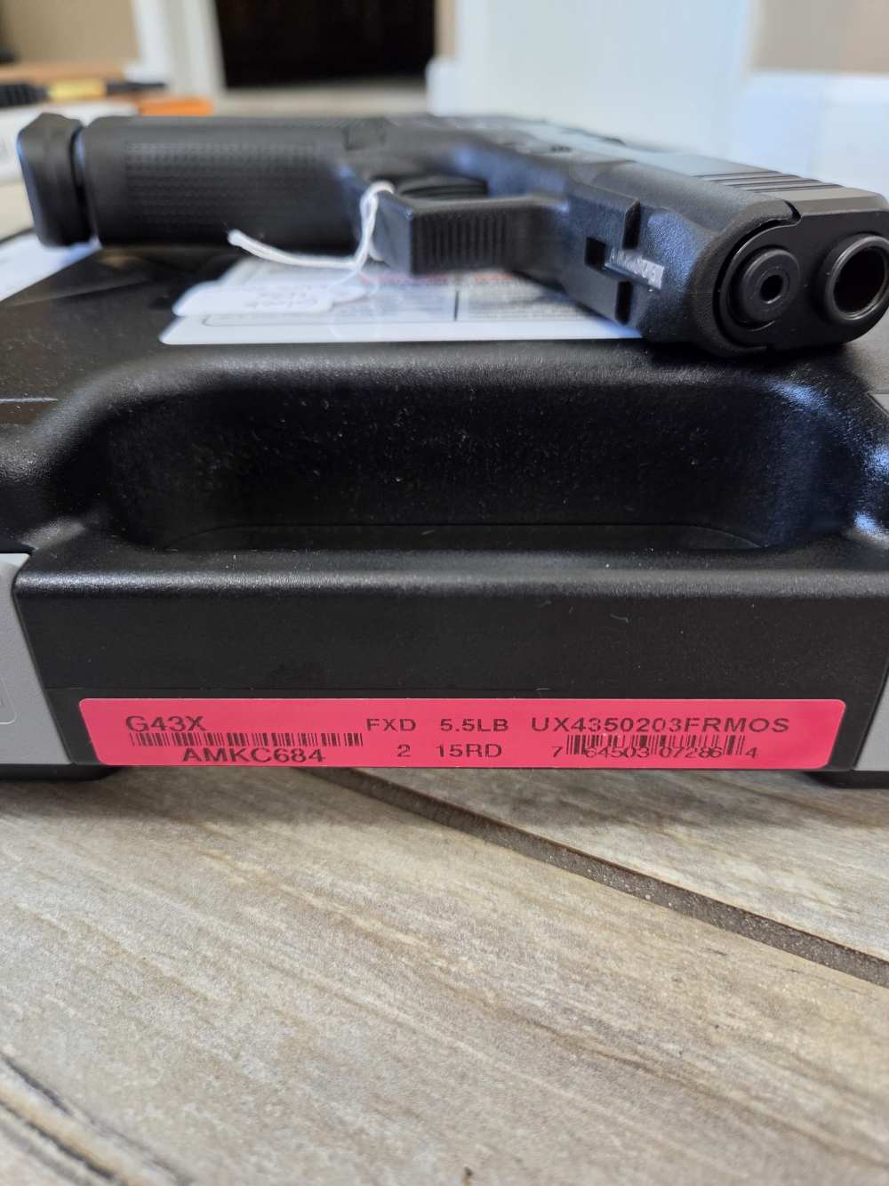 Glock 43X MOS Pistol 9mm 3.41" Black 2x 15rd Mags NEW UX4350203FRMOS-img-7