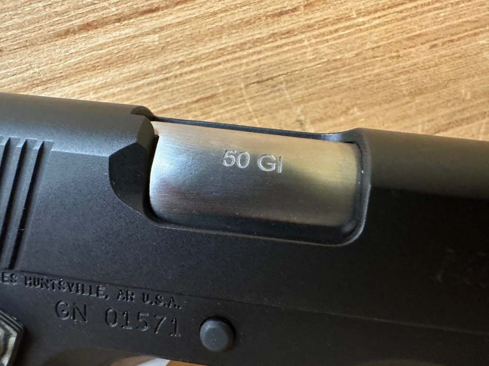 Custom Gun Crafter 1911 Model 1 Pistol Chambered in 50GI -- Penny Bid-img-4