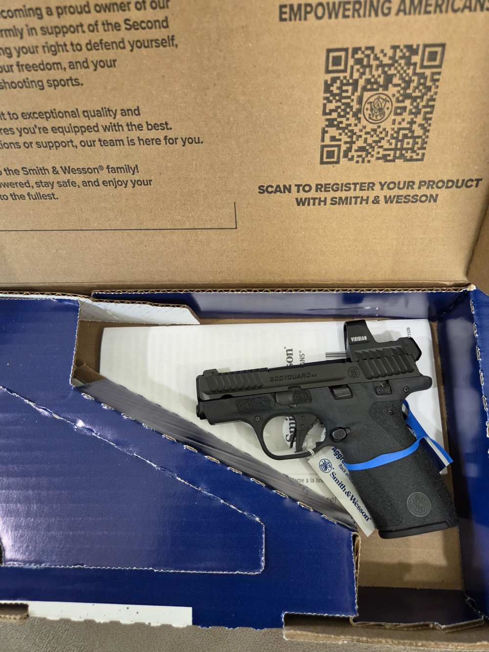 S&W Bodyguard 2.0 .380 Viridian RFX1 Green Dot Thumb Safety NEW 14785-img-0