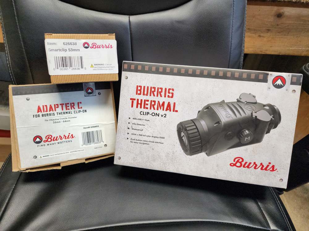 USED BURRIS THERMAL CLIP-ON BTC35 V2 35MM 1-4X TWO ADAPTERS INCLUDED 300622-img-0