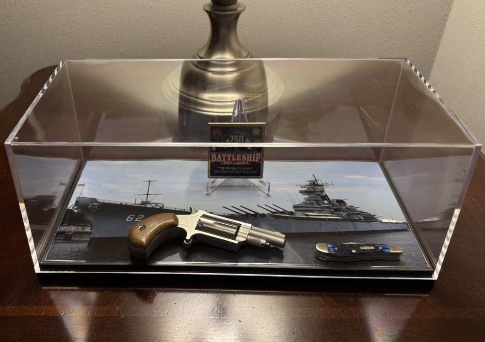 NAA .22 Magnum USS New Jersey BB-62 Teak Heirloom 1 of 2 Penny No Reserve-img-6