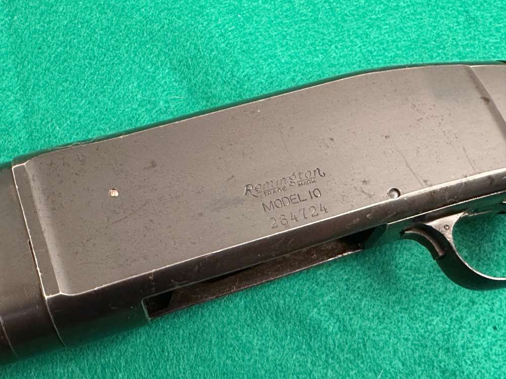 Remington Model 10-R Riot Shotgun 12 Gauge 20" Barrel Made in August, 1927 -img-2