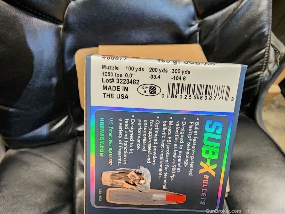 200 ROUNDS HORNADY SUBSONIC .300 BLACKOUT 190 SUB-X BLK BLACK OUT SUBX FLEX-img-4