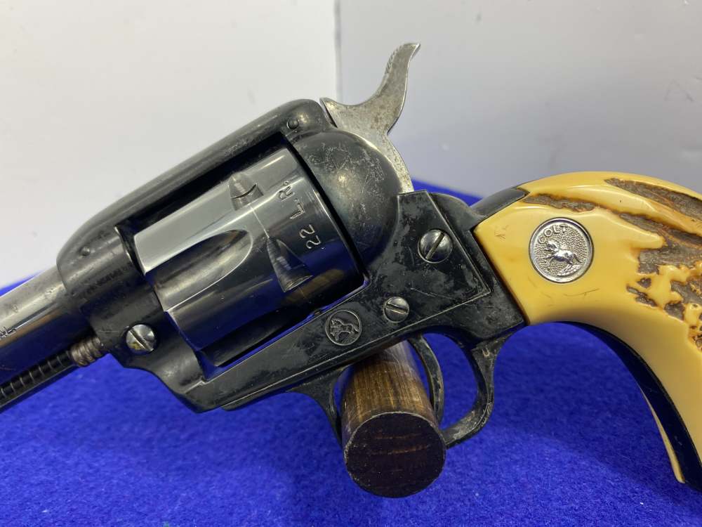 1967 Colt Frontier Scout '62 .22 LR 4.75" *MIDNIGHT FINISH & STAGLON GRIPS*-img-8