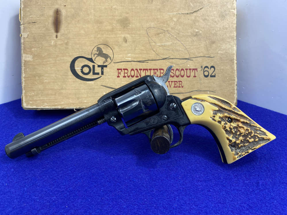 1967 Colt Frontier Scout '62 .22 LR 4.75" *MIDNIGHT FINISH & STAGLON GRIPS*-img-2