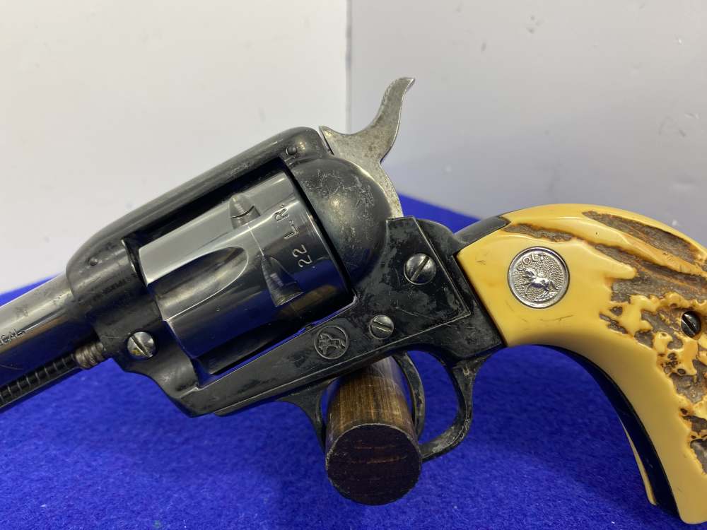 1967 Colt Frontier Scout '62 .22 LR 4.75" *MIDNIGHT FINISH & STAGLON GRIPS*-img-10