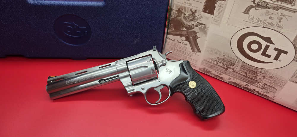 Rare 1992 Colt Anaconda 44 Magnum 6" Stainless Original Box-img-0