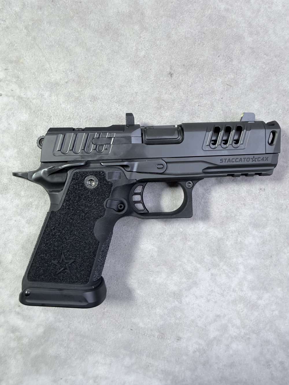 NEW! STACCATO PREMIUM C4X 9MM PISTOL 4” COMP X SERIES SERRATIONS PENNY .01-img-9