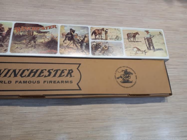 WINCHESTER 94 CENTENNIAL 66 LEVER RIFLE 30.30 GOLD PLATED BOX NEVER FIRED!-img-25