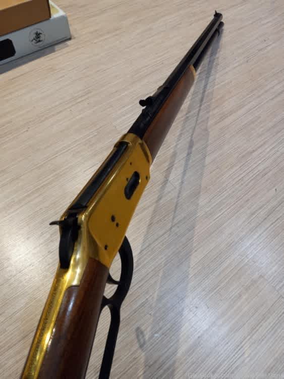 WINCHESTER 94 CENTENNIAL 66 LEVER RIFLE 30.30 GOLD PLATED BOX NEVER FIRED!-img-12