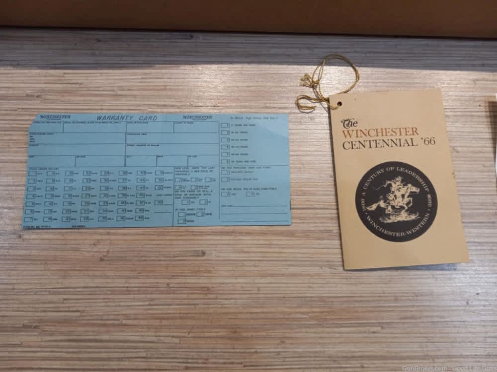 WINCHESTER 94 CENTENNIAL 66 LEVER RIFLE 30.30 GOLD PLATED BOX NEVER FIRED!-img-21