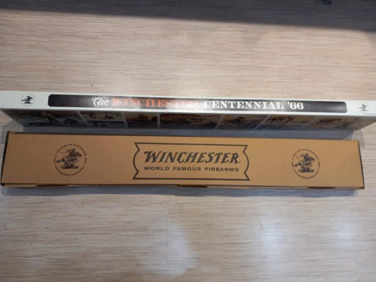 WINCHESTER 94 CENTENNIAL 66 LEVER RIFLE 30.30 GOLD PLATED BOX NEVER FIRED!-img-18