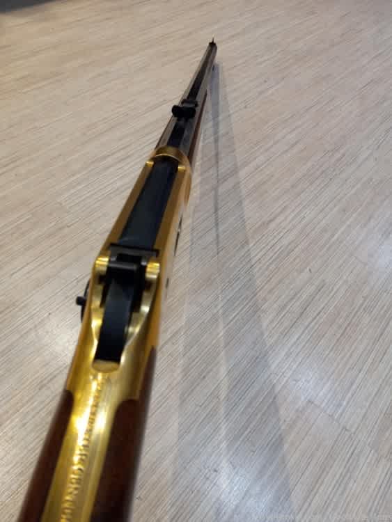 WINCHESTER 94 CENTENNIAL 66 LEVER RIFLE 30.30 GOLD PLATED BOX NEVER FIRED!-img-13