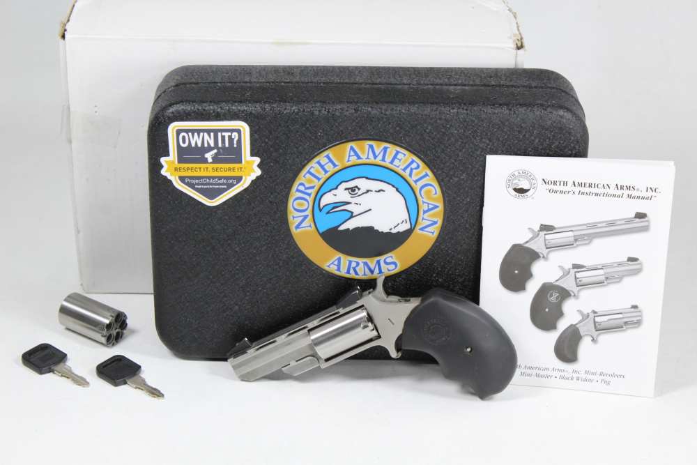 North American Arms NAA Black Widow .22 WMR & .22 LR Mini Revolver w/ Box-img-0