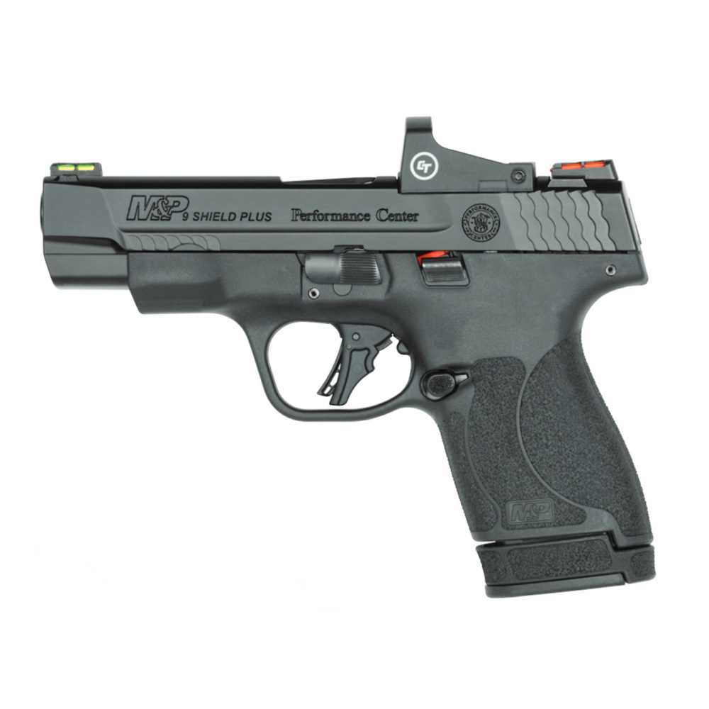 S&W P. Center 9mm M&P 9 Shield Plus Pistol w/ Crimson Trace 4", 13+1- 13251-img-1