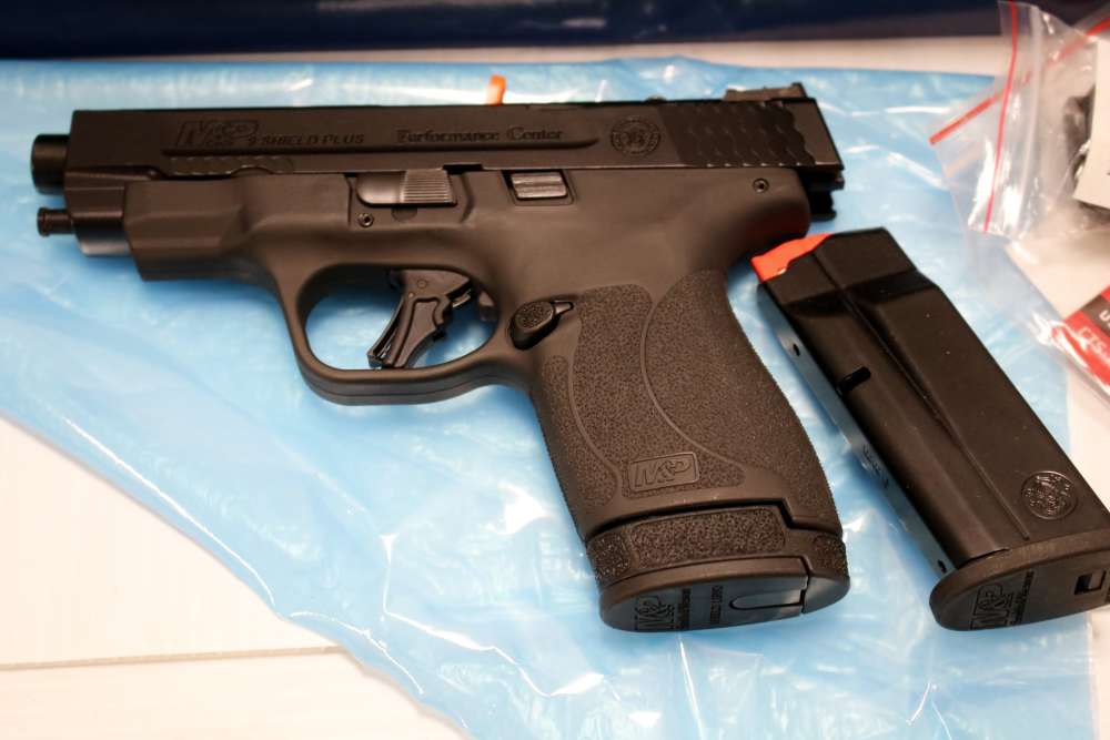 S&W P. Center 9mm M&P 9 Shield Plus Pistol w/ Crimson Trace 4", 13+1- 13251-img-9