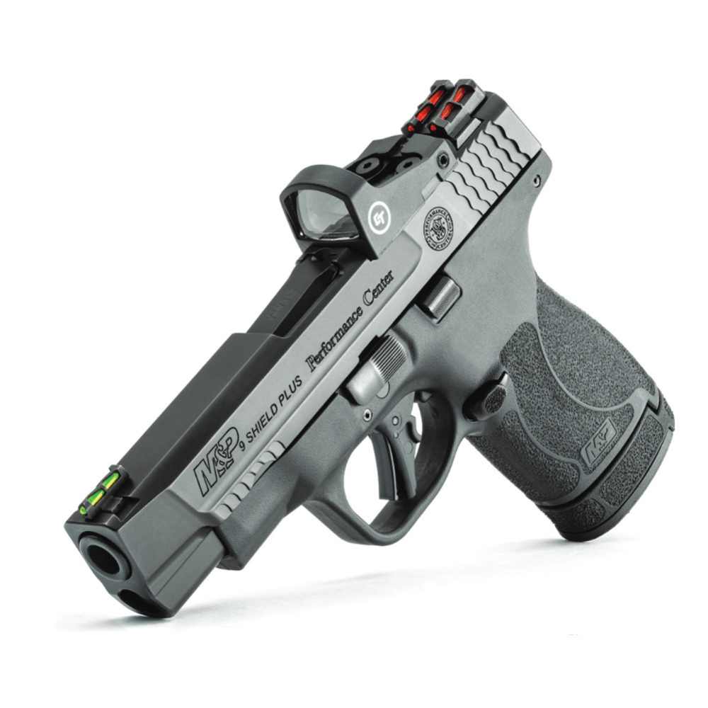S&W P. Center 9mm M&P 9 Shield Plus Pistol w/ Crimson Trace 4", 13+1- 13251-img-4