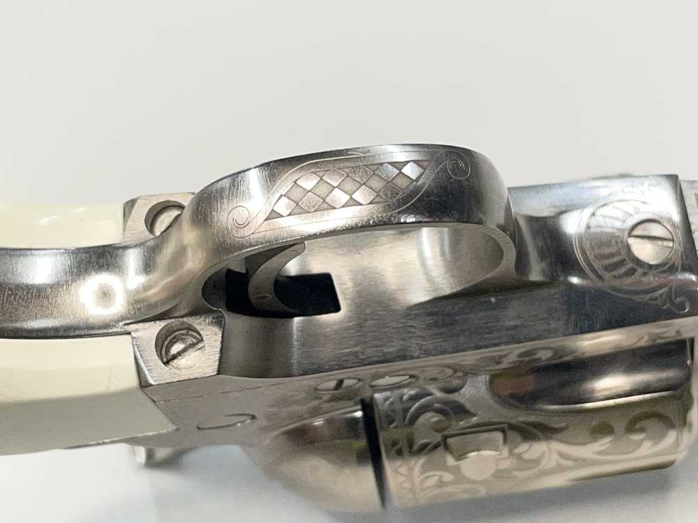 Taylor's & Co 1873 Outlaw Legacy nickel engraved 5.5" .357 mag SA revolver-img-19