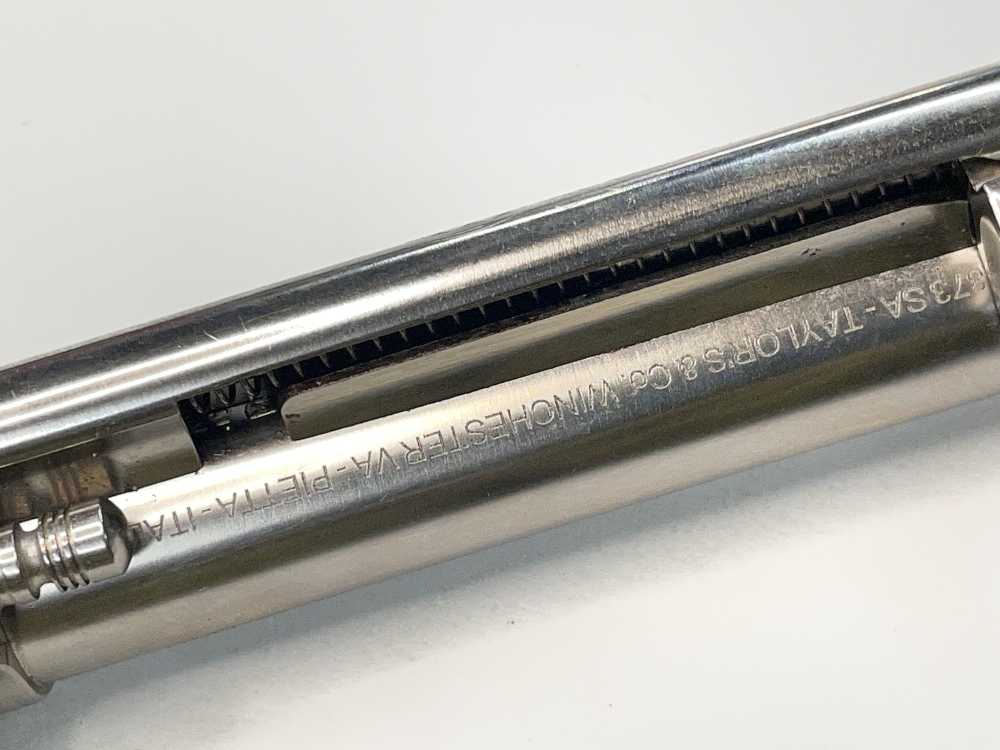Taylor's & Co 1873 Outlaw Legacy nickel engraved 5.5" .357 mag SA revolver-img-18