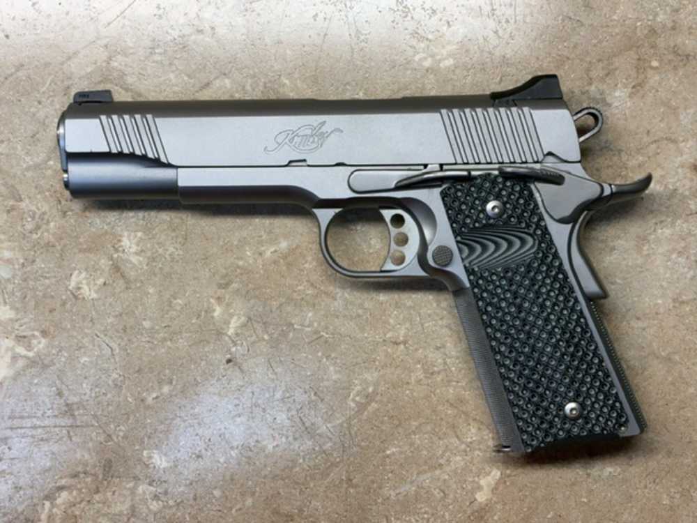 KIMBER TLE II STAINLESS STEEL 45ACP 5" BARREL G10 GRIPS-img-0