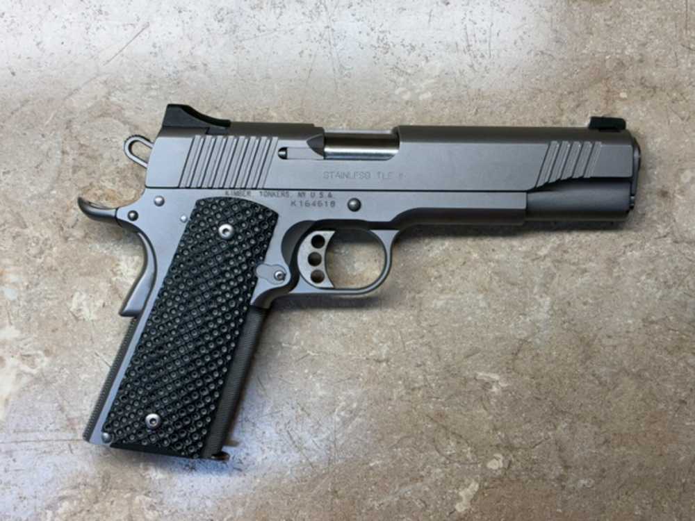 KIMBER TLE II STAINLESS STEEL 45ACP 5" BARREL G10 GRIPS-img-1