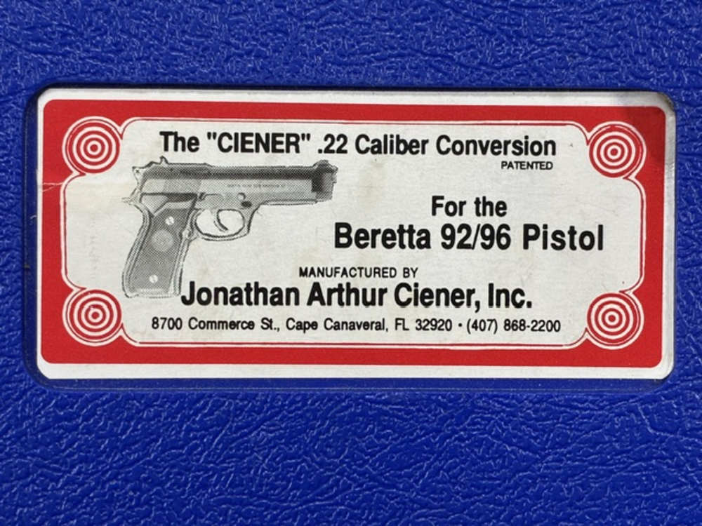 BERETTA 92 FS 9MM W/ THE "CIENER" 22LR CONVERSION KIT-img-4