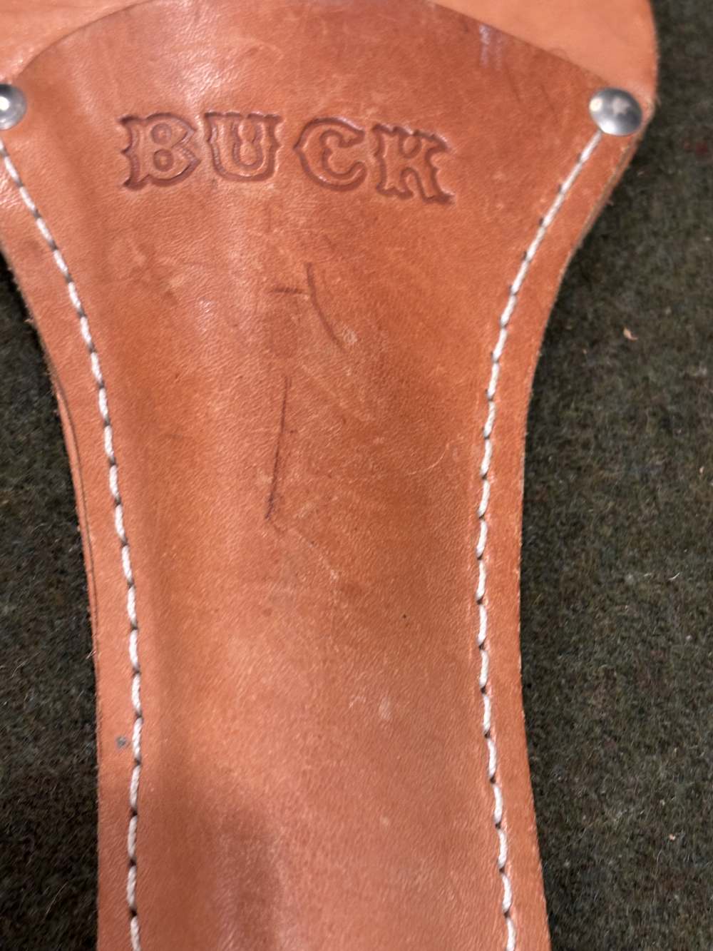 Used - Vintage Buck Game Shears #815 Leather Sheath - Very Good Condition-img-4