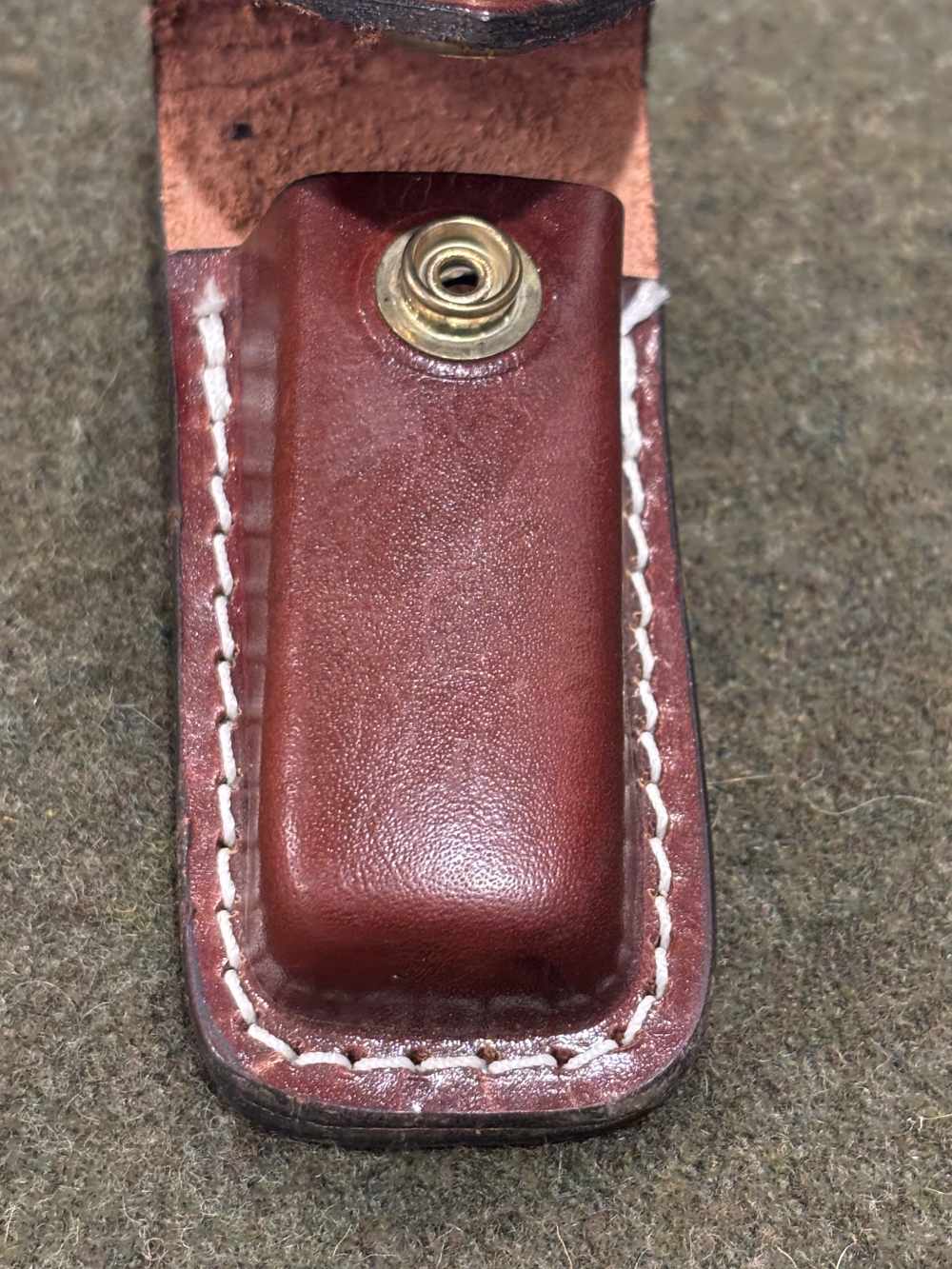 Used - Browning 2718F2 Sportsman’s Folding Knife Leather Sheath - Very Good-img-2