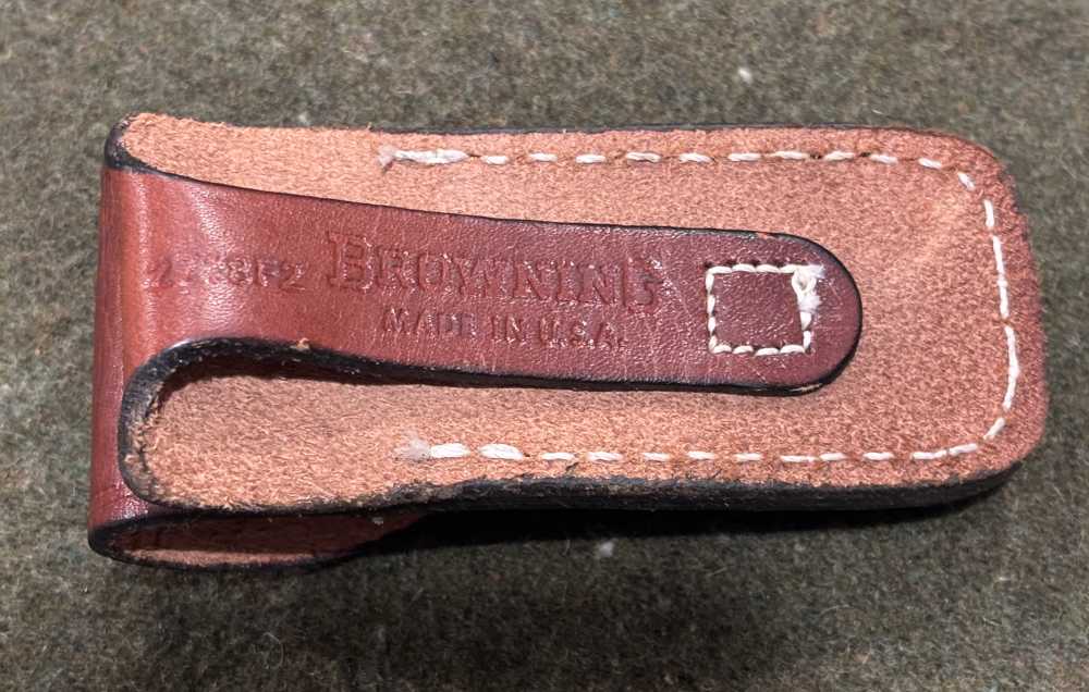 Used - Browning 2718F2 Sportsman’s Folding Knife Leather Sheath - Very Good-img-6
