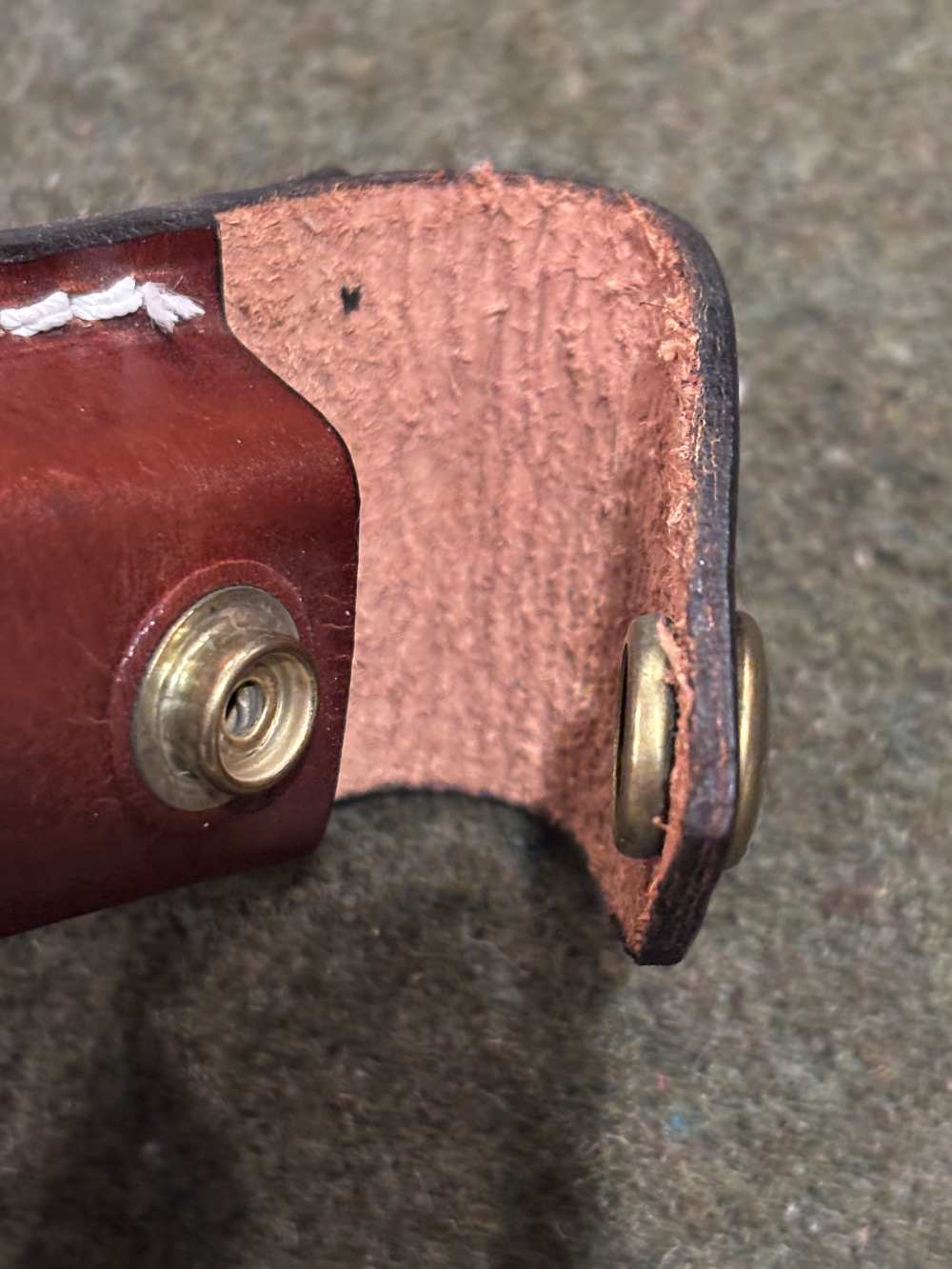Used - Browning 2718F2 Sportsman’s Folding Knife Leather Sheath - Very Good-img-4