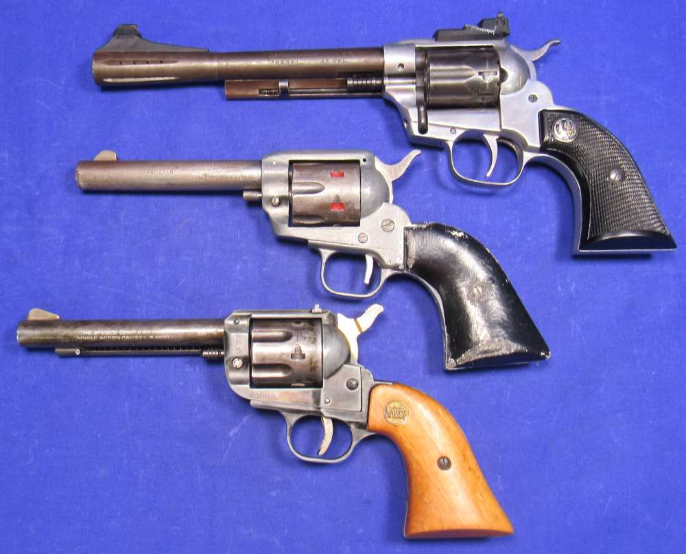 Lot of 3 .22 LR Revolvers for Parts or Repair - JC Higgins, EIG, Spesco -img-0