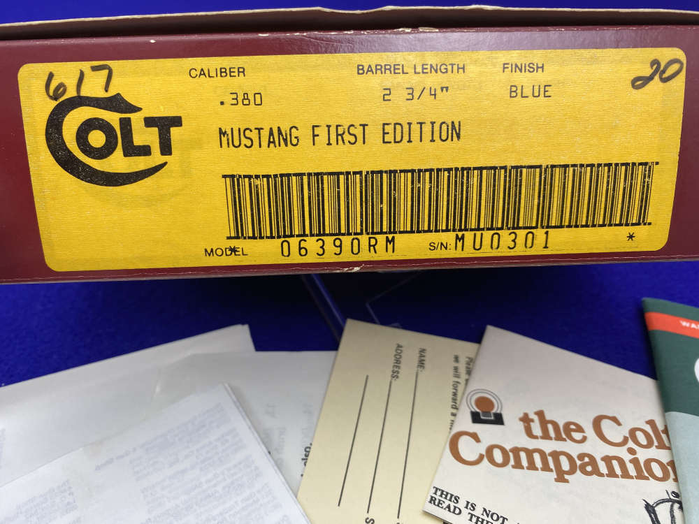 1986 Colt Mustang -FIRST EDITION- .380 *LIMITED EDITION 345 OF 1,000 MADE*-img-34