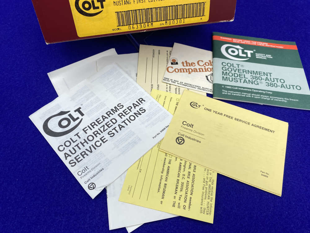 1986 Colt Mustang -FIRST EDITION- .380 *LIMITED EDITION 345 OF 1,000 MADE*-img-35