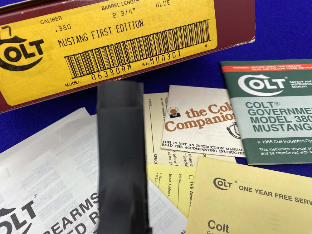 1986 Colt Mustang -FIRST EDITION- .380 *LIMITED EDITION 345 OF 1,000 MADE*-img-29
