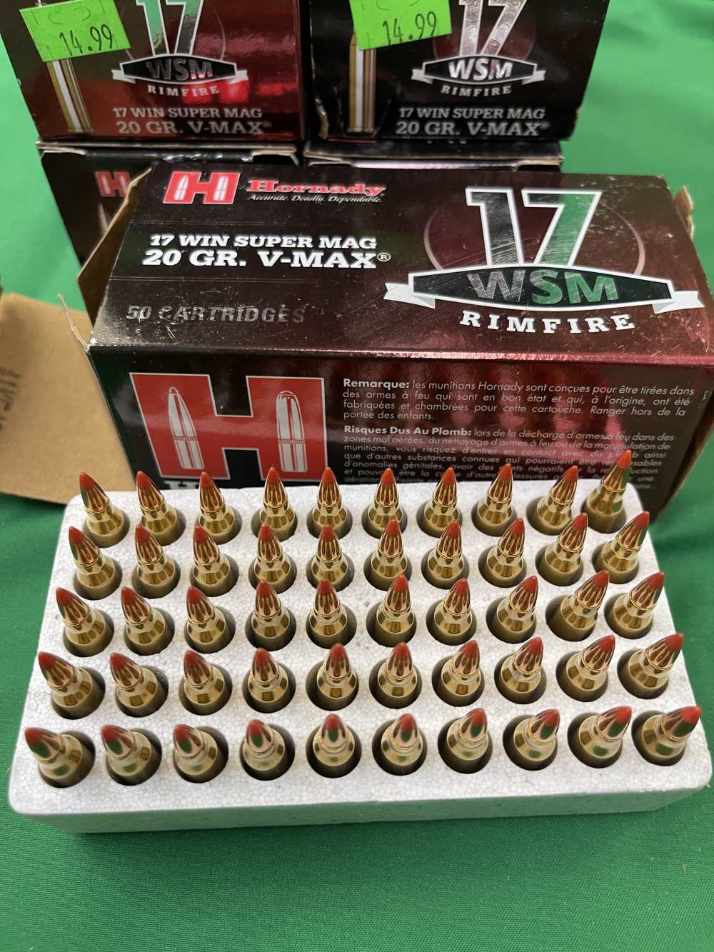 Hornady V-Max 17WSm 20gr 350 rounds total!-img-1