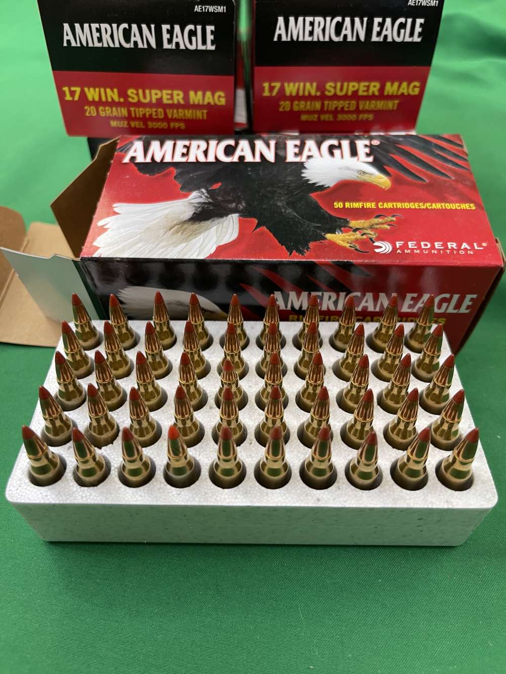 American Eagle 17 WSM 20gr Tipped Varmint 300 Rounds total!-img-1