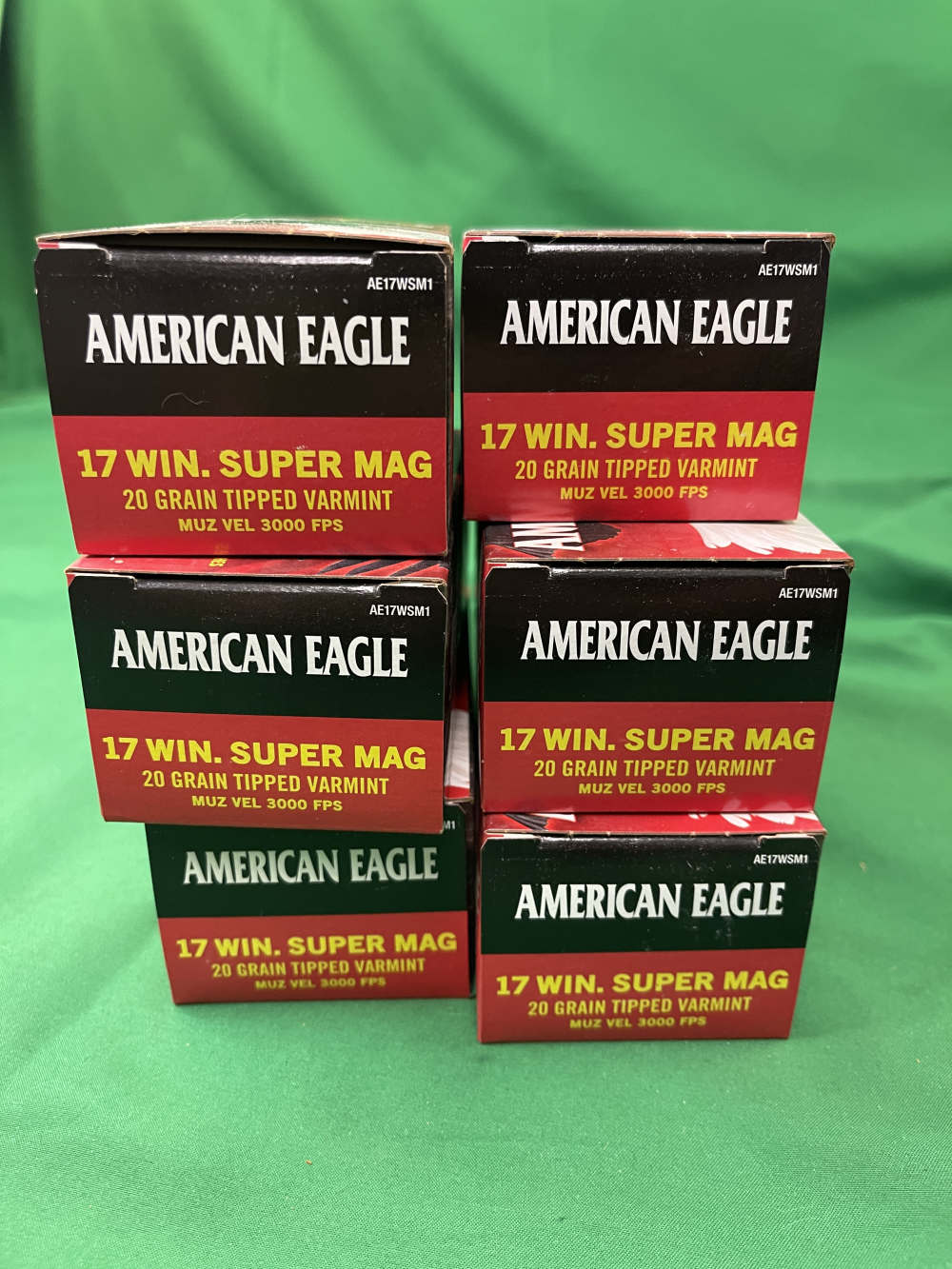 American Eagle 17 WSM 20gr Tipped Varmint 300 Rounds total!-img-0