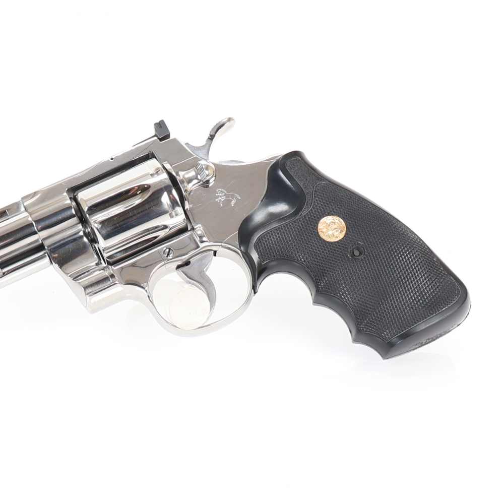 Colt Python, 357 Magnum 6” Barrel Bright Stainless/Black VERY NICE 1990!-img-2