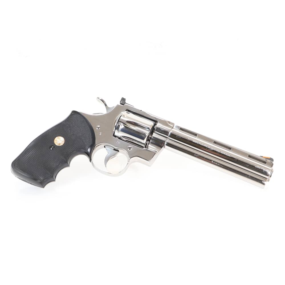 Colt Python, 357 Magnum 6” Barrel Bright Stainless/Black VERY NICE 1990!-img-4