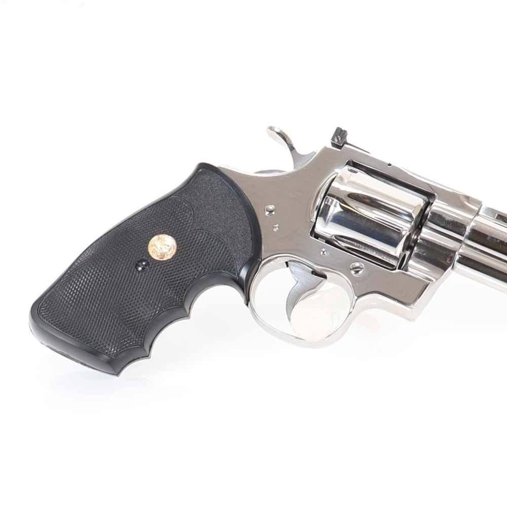 Colt Python, 357 Magnum 6” Barrel Bright Stainless/Black VERY NICE 1990!-img-5