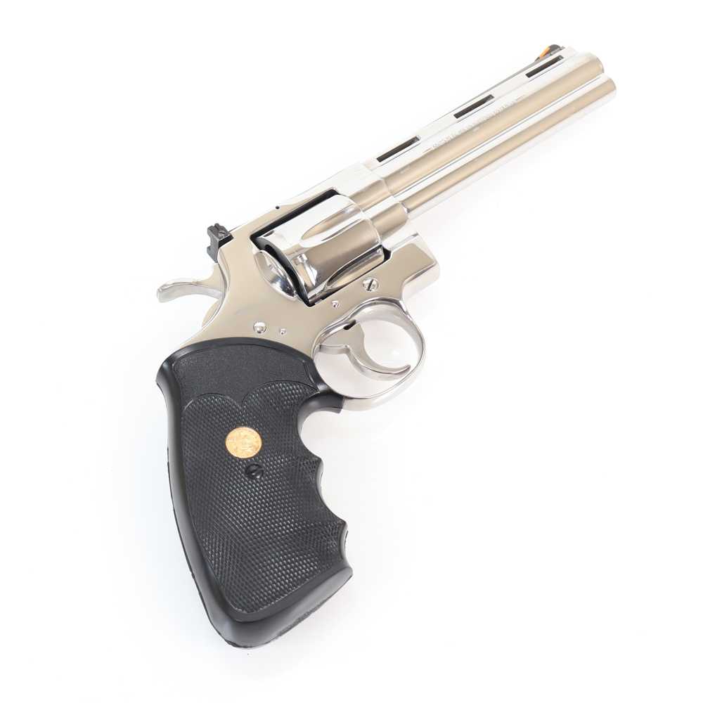 Colt Python, 357 Magnum 6” Barrel Bright Stainless/Black VERY NICE 1990!-img-26